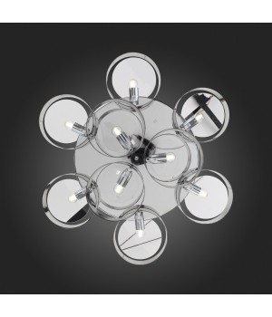 SL483.702.09 Светильник потолочный Хром/Дымчатый E27 9*40W FORESTA-foto15