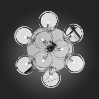 SL483.702.09 Светильник потолочный Хром/Дымчатый E27 9*40W FORESTA-foto15