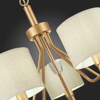 SLE107003-05 Люстра подвесная Золотистый/Бежевый E14 5*40W VILEDE-foto12