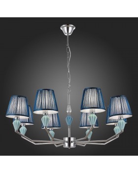 SLE1116-103-08 Люстра подвесная Хром/Голубой E14 8*40W BALNEA-foto5
