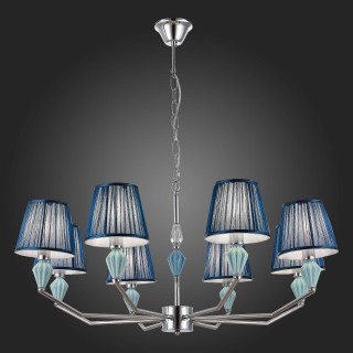 SLE1116-103-08 Люстра подвесная Хром/Голубой E14 8*40W BALNEA-foto5