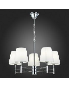 SLE105453-05 Светильник подвесной Хром/Белый E14 5*40W LAGORO-foto7