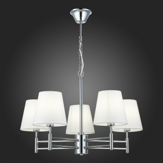 SLE105453-05 Светильник подвесной Хром/Белый E14 5*40W LAGORO-foto7