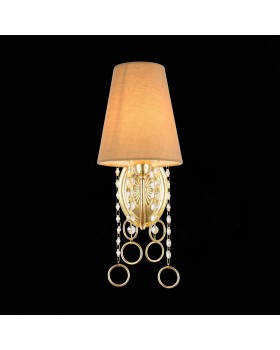 SL1138.201.01 Бра Французское золото/Бежевый, Прозрачный E14 1*40W MEDDO-foto6