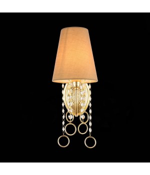 SL1138.201.01 Бра Французское золото/Бежевый, Прозрачный E14 1*40W MEDDO-foto6