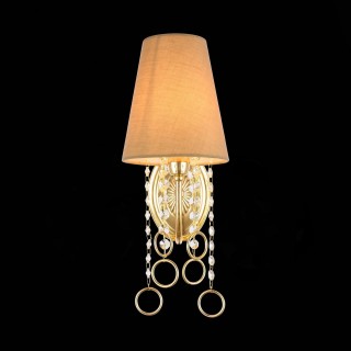 SL1138.201.01 Бра Французское золото/Бежевый, Прозрачный E14 1*40W MEDDO-foto6