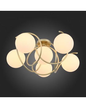 SL711.202.06 Люстра потолочная Золотистый/Белый E27 6*60W DELICATA-foto7