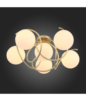 SL711.202.06 Люстра потолочная Золотистый/Белый E27 6*60W DELICATA-foto7
