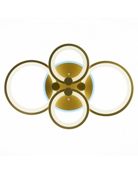 SLE200322-04RGB Светильник потолочный Золотистый/Белый LED 1*100W RGB 8W 3000-6000K LETO-foto5