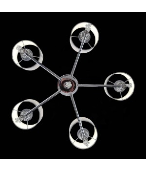 SLE105173-05 Светильник подвесной Хром/Серый E27 5*60W PRIMMA-foto7