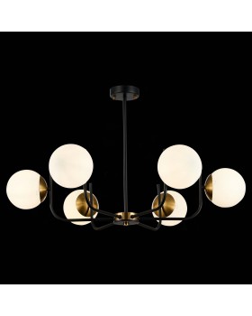 SLE1098-402-06 Люстра потолочная Черный, Латунь/Белый E27 6*60W CIANE-foto4