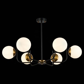 SLE1098-402-06 Люстра потолочная Черный, Латунь/Белый E27 6*60W CIANE-foto4