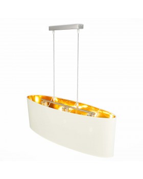 SLE300563-03 Светильник подвесной Никель/Золотистый, Светло-бежевый E27 3*40W BRESCIA-foto4