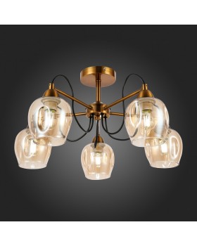 SLE110002-05 Люстра потолочная Бронза/Янтарный E27 5*60W ACRO-foto7