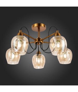 SLE110002-05 Люстра потолочная Бронза/Янтарный E27 5*60W ACRO-foto7