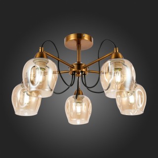 SLE110002-05 Люстра потолочная Бронза/Янтарный E27 5*60W ACRO-foto7