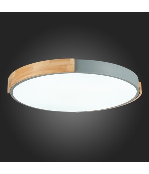 SLE201372-01 Светильник потолочный Серый, Светлое дерево/Белый LED 1*40W 3000K/4000K/6000K DELIA-foto3