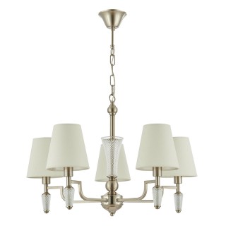 SLE105503-05 Люстра подвесная Никель/Белый E14 5*40W REIMO-foto2