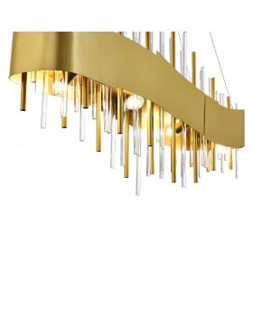 SL1633.213.08 Люстра подвесная ST-Luce Матовое золото/Матовое золото,Прозрачный E14 8*40W OLVERA-foto4