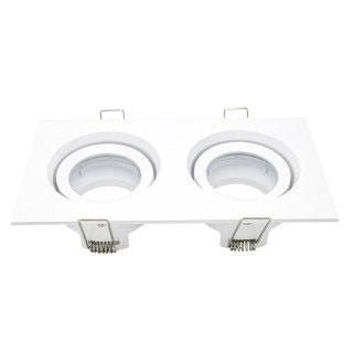 ST255.528.02 Св-к встр. Белый GU10 2*50W  IP65 L180xW90xH40 220V Без ламп Встраиваемые светильники-foto2