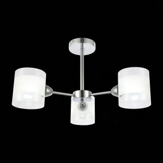 SLE102802-03 Люстра потолочная Хром/Прозрачный, Белый E14 3*40W MIENTO-foto4