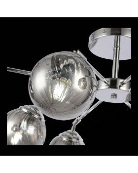 SLE102202-08 Люстра потолочная Хром/Дымчатый E14 8*40W FASIA-foto6