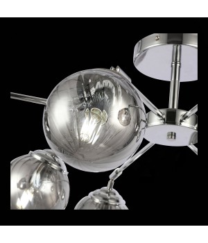 SLE102202-08 Люстра потолочная Хром/Дымчатый E14 8*40W FASIA-foto6