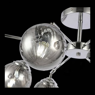 SLE102202-08 Люстра потолочная Хром/Дымчатый E14 8*40W FASIA-foto6