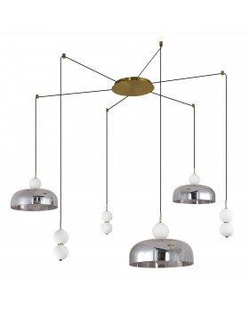 SL6112.202.42 Светильник подвесной ST-Luce Золотистый/Молочно-Белый,Прозрачно-Дымчатый LED 1*42W ODE-foto2