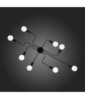 SL419.442.08 Люстра потолочная Черный E27 8*60W ANO-foto7
