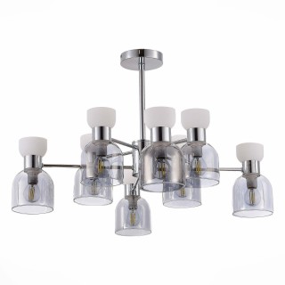 SLE1045-102-08 Люстра потолочная Хром/Белый,  Дымчатый E14 8*40W VENTO-foto2