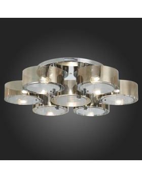 SL483.702.07 Светильник потолочный Хром/Дымчатый E27 7*40W FORESTA-foto6