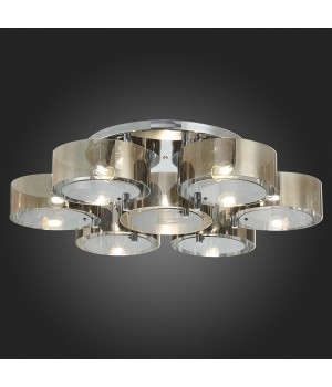 SL483.702.07 Светильник потолочный Хром/Дымчатый E27 7*40W FORESTA-foto6