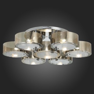 SL483.702.07 Светильник потолочный Хром/Дымчатый E27 7*40W FORESTA-foto6