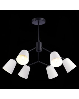 SLE155942-06 Люстра потолочная Черный/Белый E14 6*40W MARIO-foto4