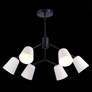 SLE155942-06 Люстра потолочная Черный/Белый E14 6*40W MARIO-foto4