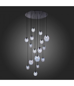 SL1188.403.16 Люстра подвесная ST-Luce Черный/Радужный E14/E27 12+4*40W IDESIA-foto5