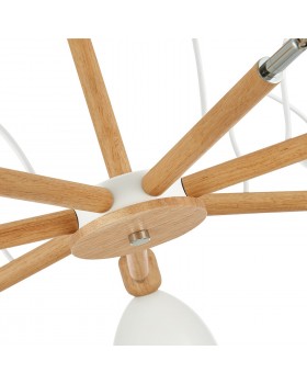 SLE103802-07 Люстра потолочная Светлое дерево, Белый/Белый E27 7*60W BALCAMO-foto3