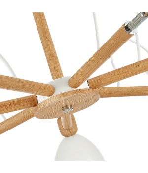 SLE103802-07 Люстра потолочная Светлое дерево, Белый/Белый E27 7*60W BALCAMO-foto3