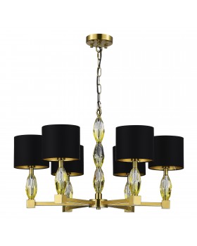 SL1759.303.06 Люстра подвесная ST-Luce Латунь/Черный E14 6*40W LINGOTTI-foto2