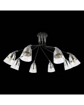 SLE102902-08 Люстра потолочная Черный, Хром/Прозрачный E27 8*40W LIRINO-foto5