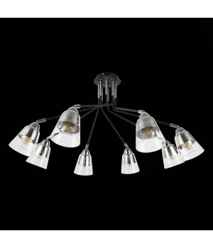 SLE102902-08 Люстра потолочная Черный, Хром/Прозрачный E27 8*40W LIRINO-foto5