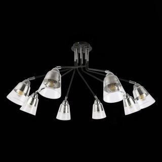 SLE102902-08 Люстра потолочная Черный, Хром/Прозрачный E27 8*40W LIRINO-foto5