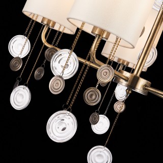 SLE107933-05 Люстра подвесная Бронза/Бежевый E14 5*40W SEVILLA-foto6