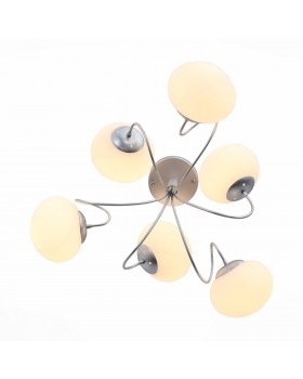 SL717.502.06 Люстра потолочная Серебристый/Белый E27 6*40W ACINI-foto2