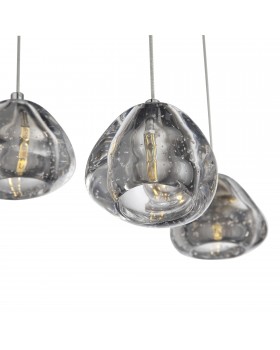 SL6017.101.13 Светильник подвесной ST-Luce Хром/Прозрачный с пузырьками воздуха LED 13*3W 3000K WATERFALL-foto5