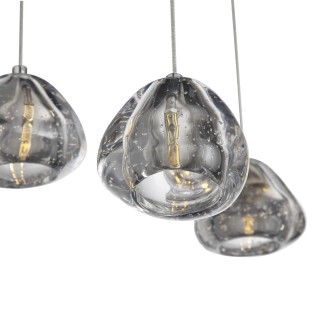 SL6017.101.13 Светильник подвесной ST-Luce Хром/Прозрачный с пузырьками воздуха LED 13*3W 3000K WATERFALL-foto5