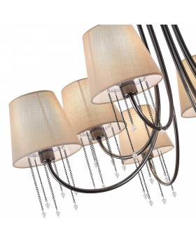 SLE1118-802-08 Светильник потолочный Черный хром/Бежевый E14 8*40W ALLURIA-foto3