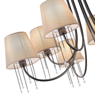 SLE1118-802-08 Светильник потолочный Черный хром/Бежевый E14 8*40W ALLURIA-foto3