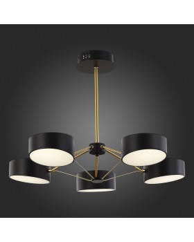 SLE6005-402-05 Светильник потолочный Черный/Черный LED 5*10W VALLE-foto6